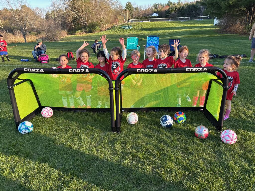 Bedford AC recreational players on the field